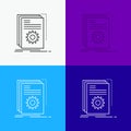 App, build, developer, program, script Icon Over Various Background. Line style design, designed for web and app. Eps 10 vector Royalty Free Stock Photo