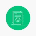 App, build, developer, program, script White Line Icon in Circle background. vector icon illustration Royalty Free Stock Photo
