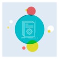App, build, developer, program, script White Line Icon colorful Circle Background