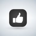 App Button Hand Like thumb up Icon Vector Illustration. Royalty Free Stock Photo