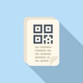 App cell paper code icon flat vector. Scanner cellular
