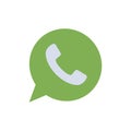 App, Chat, Telephone, Watts App Flat Color Icon. Vector icon banner Template