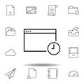 app date time window outline icon. Detailed set of unigrid multimedia illustrations icons. Can be used for web, logo, mobile app,