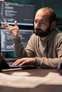 App developer brainstorming ideas about coding Royalty Free Stock Photo