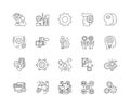 App developer line icons, signs, vector set, outline illustration concept