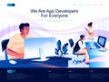 We are App Developers for everyone landing page Royalty Free Stock Photo