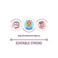 App development agency concept icon