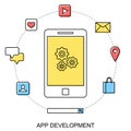 App development concept illustration Royalty Free Stock Photo