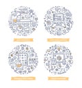 App Development Doodle Illustrations Royalty Free Stock Photo