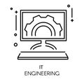 App development and it engineering isolated outline icon Royalty Free Stock Photo