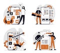 App Development Flat Concepts Royalty Free Stock Photo