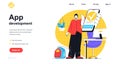App development web banner concept. Royalty Free Stock Photo