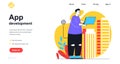 App development web banner concept. Royalty Free Stock Photo