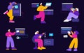 App development, web programming, testing concept Royalty Free Stock Photo