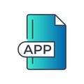 APP File Format Icon. APP extension gradiant icon