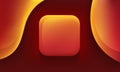 App icon. Empty. Square shape. Mobile UX/UI. Orange color with gradient. Glossy beautiful button. User interface. Stylish modern