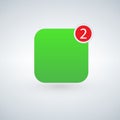 App Icon Template . Vector Green Color