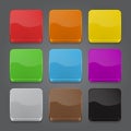 App icons background set. Glossy web button icons. Royalty Free Stock Photo