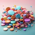 App Icons 3D Render: Isometric, Floating, Pastel, UI UX Royalty Free Stock Photo