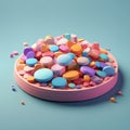 App Icons 3D Render: Isometric, Floating, Pastel, UI UX Royalty Free Stock Photo