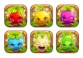 App icons wth cute cartoon plant monsters.