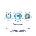 App landscape concept icon