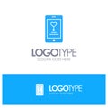 App, Mobile, Love, Lover Blue Logo vector