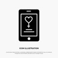 App, Mobile, Love, Lover Solid Black Glyph Icon