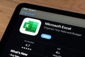 App store with Microsoft Excel 365 Office mobile productivity application Royalty Free Stock Photo