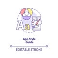 App style guide concept icon Royalty Free Stock Photo