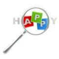 App symbol as the part of happiness word Royalty Free Stock Photo