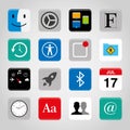 App Touchscreen Smart Phone Mobile Application Button Icon Symbol Vector Illustration