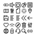 App User Interface Bold outline Vector icons set every single icon can be easily modified or edit Royalty Free Stock Photo