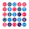 App User Interface Bold outline Vector icons set every single icon can be easily modified or edit Royalty Free Stock Photo