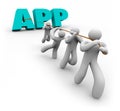 App Word Working Together Application Programmer Developer Team Royalty Free Stock Photo