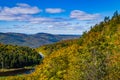 Appalachian Gap, Vermont, in bright colored fall foliage Royalty Free Stock Photo