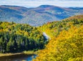 Appalachian Gap, Vermont, in bright colored fall foliage Royalty Free Stock Photo