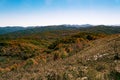 Mountain Range in the Fall at Sunset Royalty Free Stock Photo