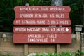 Appalachian Trail Approach Sign Royalty Free Stock Photo