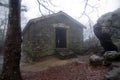 Appalachian Trail Blood Mountain Shelter in Fog Royalty Free Stock Photo