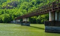 Appalachian Trail Footbridge over the James River Royalty Free Stock Photo