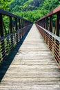 An Appalachian Trail Footbridge Over the James River Royalty Free Stock Photo