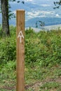 Appalachian Trail Sign with Shenandoah Valley in the Background