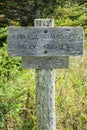 Appalachian Trail Sign on Top of Apple Orchard Mountain Royalty Free Stock Photo