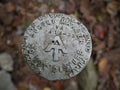 Appalachian Trail Survey Marker Royalty Free Stock Photo