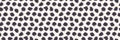 Appaloosa Imperfect Polka Dot Spots Seamless Border Pattern. Doodle Brushstroke Dotted Animal Skin Background in