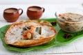 Appam with mutton stew Non-vegetarian sadhya Indian food for Onam sadya Christmas Easter celebration Kerala India Sri Lanka