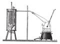 Apparatus for Measuring the Latent Heat of Vaporization of a Liquid, vintage engraving Royalty Free Stock Photo