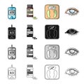 Apparatus, medical, bottle and other web icon in cartoon style.Hospital, polyclinic, diet icons in set collection.