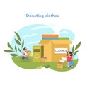 Apparel generosity concept. Vector illustration